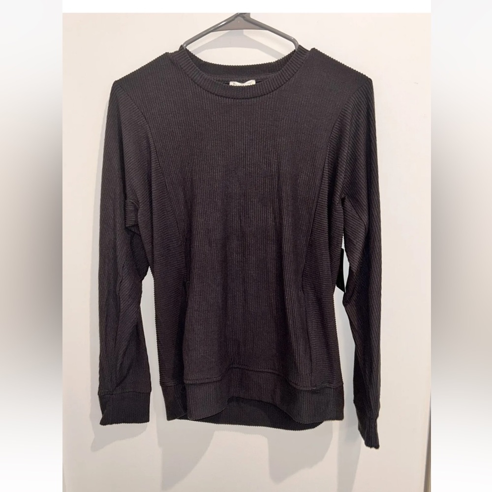 Tommy John Ribbed Long Sleeve Crew Neck Sweatshirt Size Small